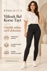 Yüksek Bel Korse Tayt