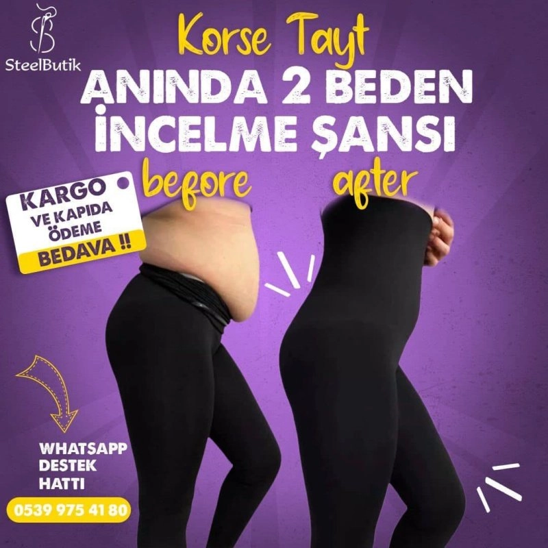 Yüksek Bel Korse Tayt